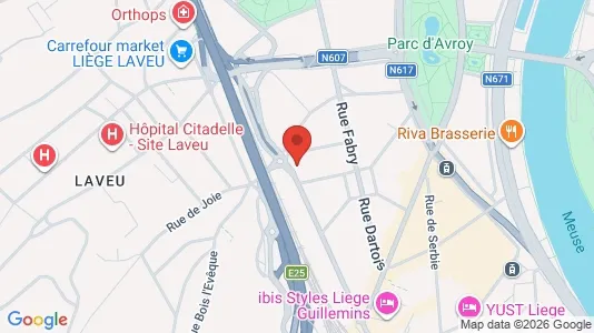 Apartments for rent i Luik - kort over placeringen