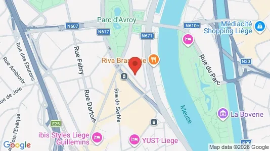 Apartments for rent i Luik - kort over placeringen