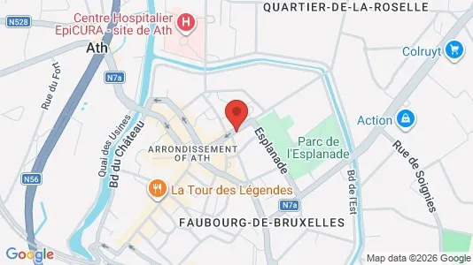 Apartments for rent i Aat - kort over placeringen