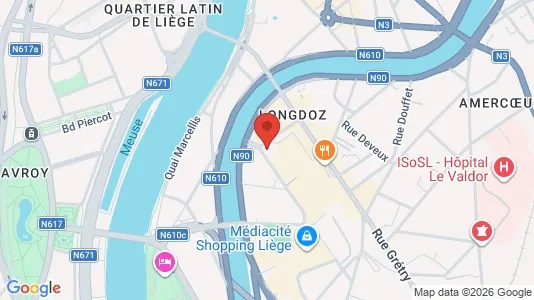 Apartments for rent i Luik - kort over placeringen