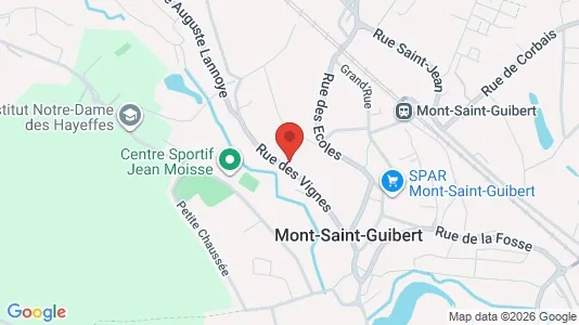 Apartments for rent i Mont-Saint-Guibert - kort over placeringen