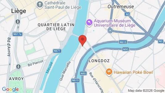 Apartments for rent i Luik - kort over placeringen