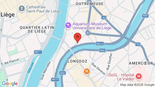 Apartments for rent i Luik - kort over placeringen