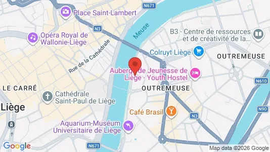 Apartments for rent i Luik - kort over placeringen
