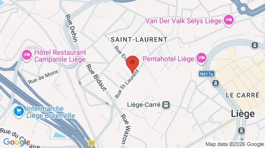 Apartments for rent i Luik - kort over placeringen