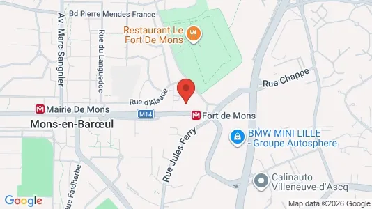 Apartments for rent i Lille - kort over placeringen