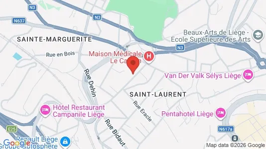 Apartments for rent i Luik - kort over placeringen