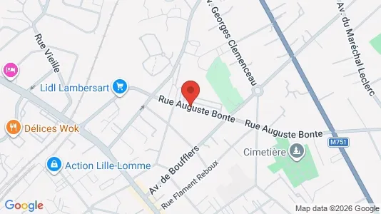 Apartments for rent i Lille - kort over placeringen