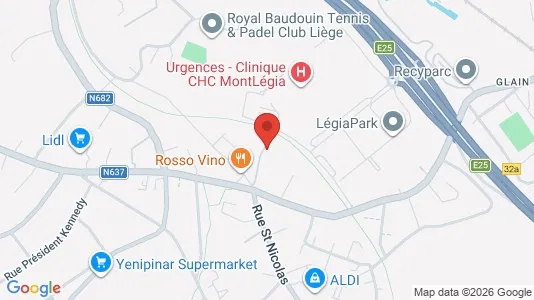 Apartments for rent i Luik - kort over placeringen