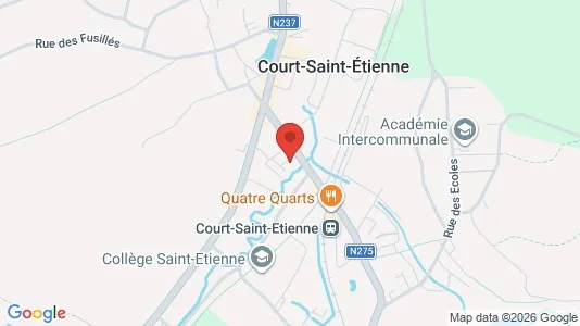 Apartments for rent i Court-Saint-Étienne - kort over placeringen