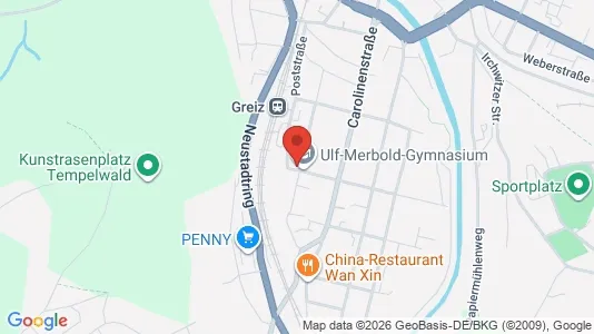 Apartments for rent i Greiz - kort over placeringen