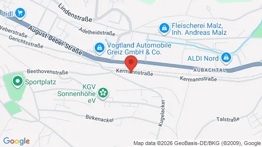 Apartments for rent i Greiz - kort over placeringen