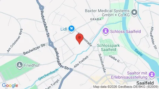 Apartments for rent i Saalfeld-Rudolstadt - kort over placeringen
