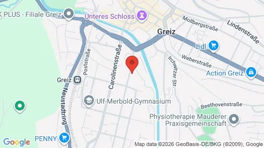 Apartments for rent i Greiz - kort over placeringen