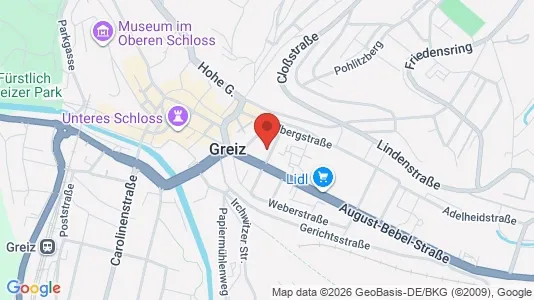 Apartments for rent i Greiz - kort over placeringen