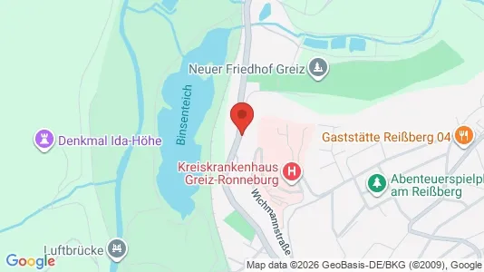 Apartments for rent i Greiz - kort over placeringen