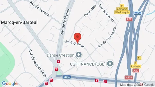 Apartments for rent i Lille - kort over placeringen
