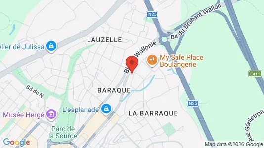 Apartments for rent i Ottignies-Louvain-la-Neuve - kort over placeringen