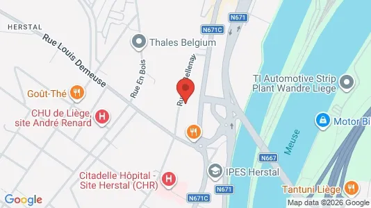 Apartments for rent i Herstal - kort over placeringen