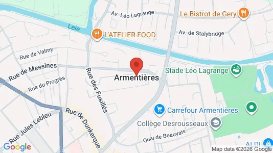 Apartments for rent i Lille - kort over placeringen