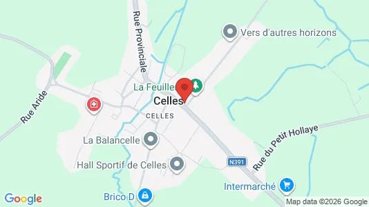 Apartments for rent i Celles - kort over placeringen