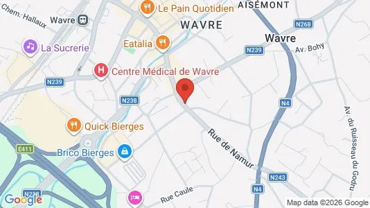 Apartments for rent i Waver - kort over placeringen