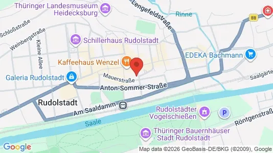 Apartments for rent i Saalfeld-Rudolstadt - kort over placeringen