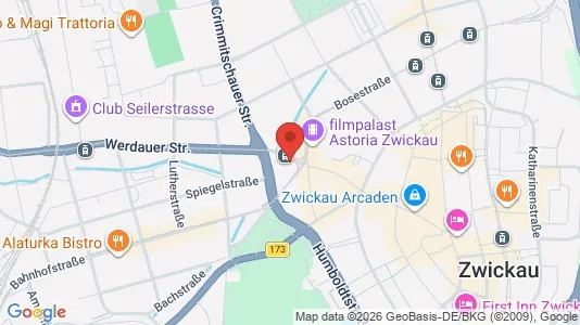 Apartments for rent i Zwickau - kort over placeringen