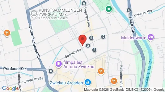 Apartments for rent i Zwickau - kort over placeringen