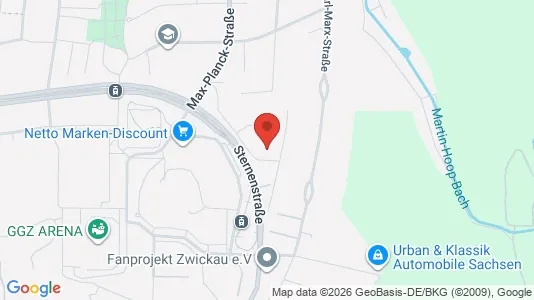 Apartments for rent i Zwickau - kort over placeringen