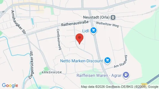 Apartments for rent i Saale-Orla-Kreis - kort over placeringen
