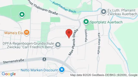 Apartments for rent i Zwickau - kort over placeringen