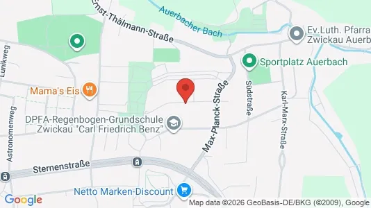 Apartments for rent i Zwickau - kort over placeringen