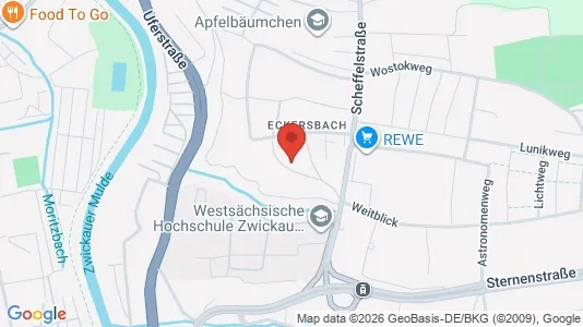 Apartments for rent i Zwickau - kort over placeringen