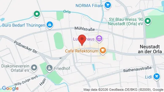 Apartments for rent i Saale-Orla-Kreis - kort over placeringen