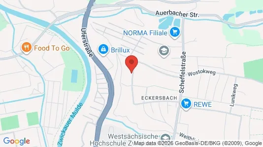 Apartments for rent i Zwickau - kort over placeringen