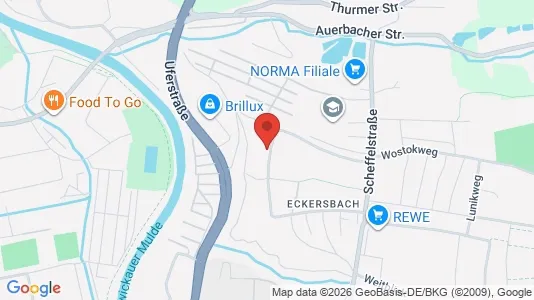 Apartments for rent i Zwickau - kort over placeringen