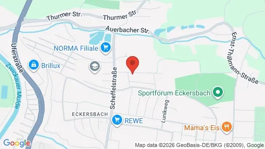 Apartments for rent i Zwickau - kort over placeringen