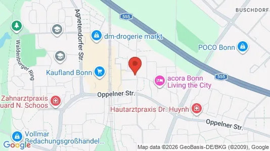 Apartments for rent i Bonn - kort over placeringen