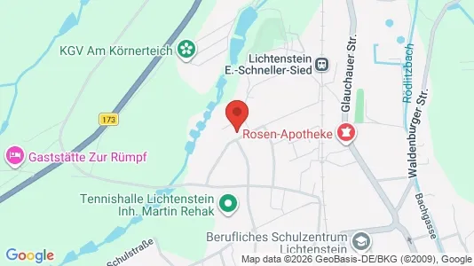 Apartments for rent i Zwickau - kort over placeringen