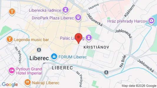 Apartments for rent i Liberec - kort over placeringen