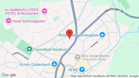 Apartments for rent i Marburg-Biedenkopf - kort over placeringen