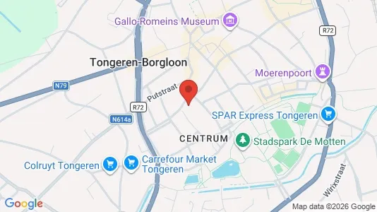 Apartments for rent i Tongeren - kort over placeringen