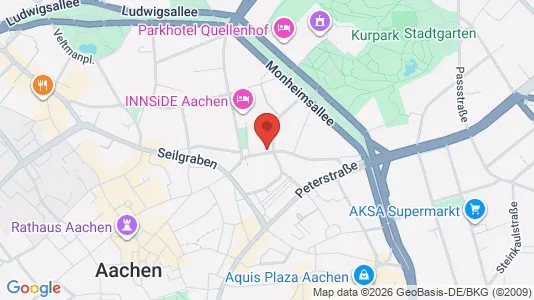 Rooms for rent i Aachen - kort over placeringen