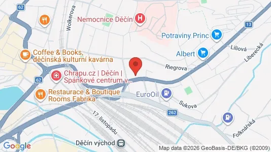 Apartments for rent i Děčín - kort over placeringen