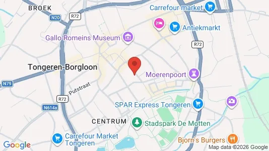 Apartments for rent i Tongeren - kort over placeringen