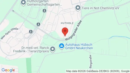 Apartments for rent i Chemnitz - kort over placeringen
