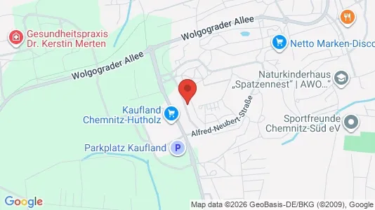 Apartments for rent i Chemnitz - kort over placeringen