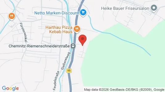 Apartments for rent i Chemnitz - kort over placeringen
