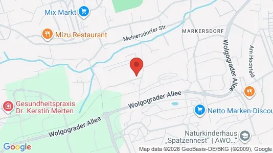 Apartments for rent i Chemnitz - kort over placeringen